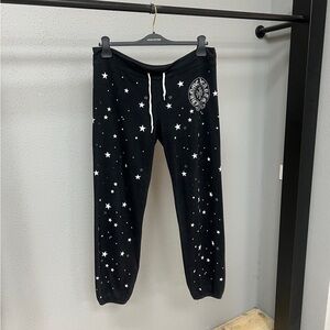 Authentic Chrome Hearts Black Starry Kids Joggers